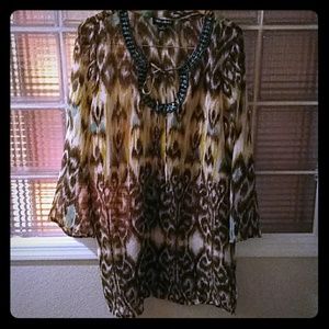 WOMEN'S TOP WITH BEAUTIFUL TURQUOISE EMBELLISHMENT